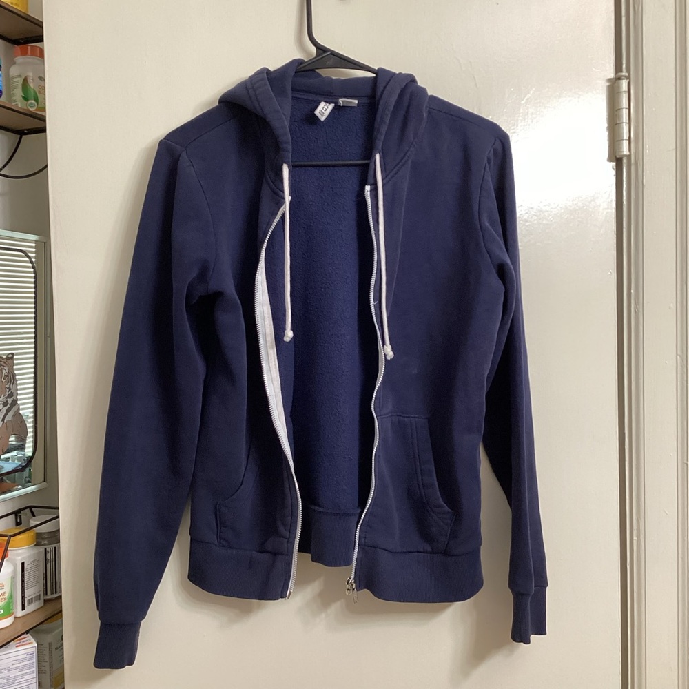 Navy Blue Basic Zip Up